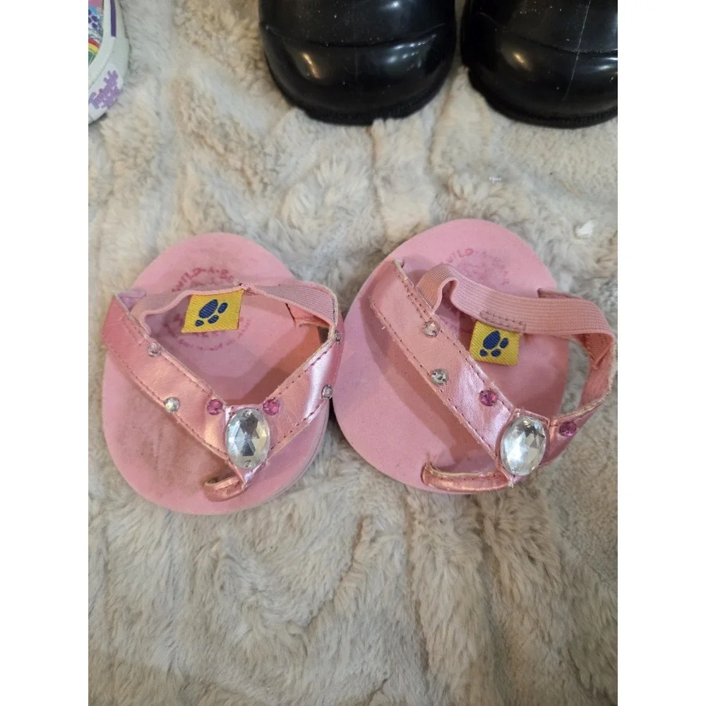 build-a-bear workshop shoe lot - sneakers sandals roller skates glitter